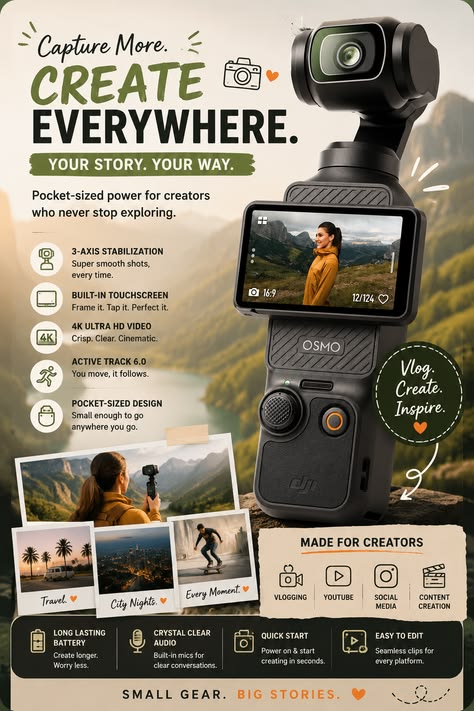 DJI Osmo Pocket — e-commerce graphic by Macledon Ndiribe