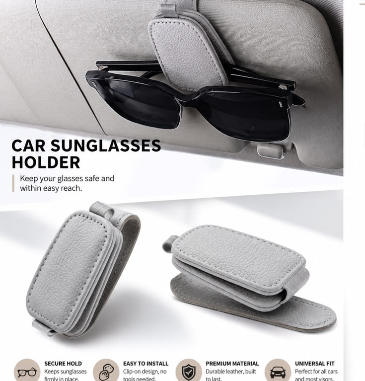 Car Sunglasses Holder — e-commerce graphic by Macledon Ndiribe